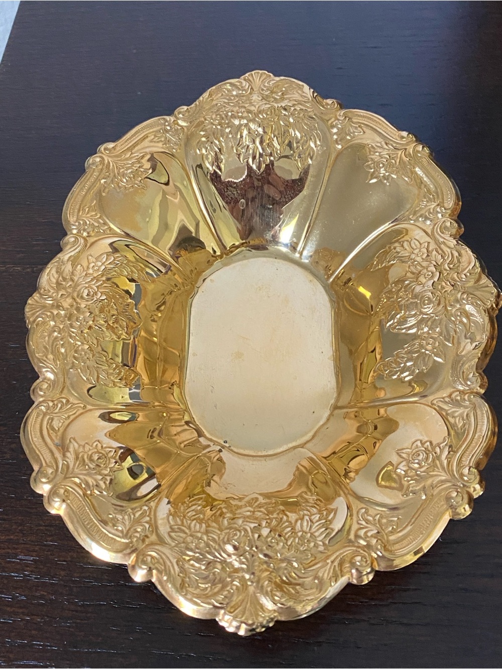 Vintage Wolff 24K Gold plated Candy Dish